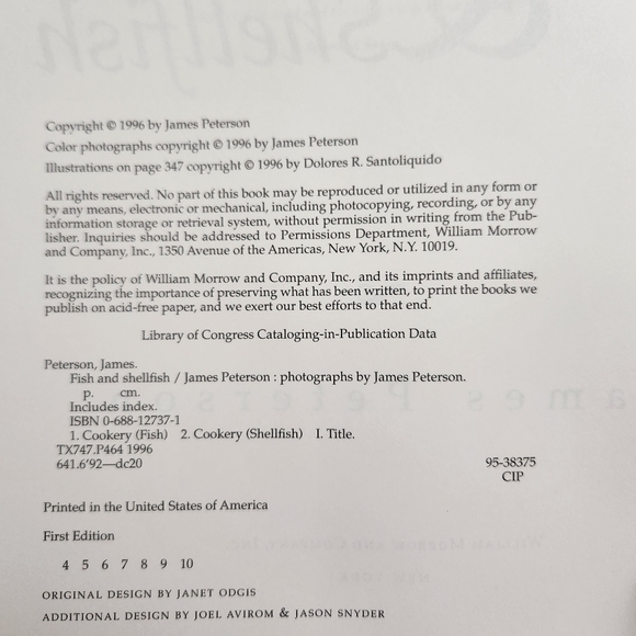 Fish & Shellfish by James Peterson 1996 HB/DJ First Edition, First Printing - Picture 6 of 14